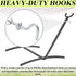 4 Packs Hammock Hooks Heavy-Duty Replacement Hooks Hammock Combo Hardware Kit Hammock Stand Replacement Hooks Fit 3/8 Inch Dia. for Home Patio Umb...