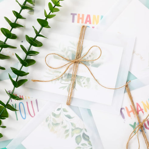 50 Pcs Vellum Envelopes Clear Invitation Envelopes for Wedding Self Adhesive Envelopes Translucent Invitation Paper for Greeting Cards Announcemen...