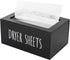 zoocatia Laundry Room Decor Dryer Sheet Container Wood Detergent Dispenser Organization and Storage Box Holder for Laundry Pods, Dryer Balls, Blac...