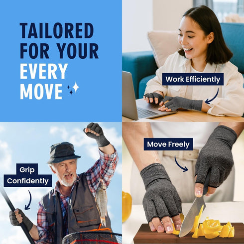 Dr. Frederick's Original Arthritis Compression Gloves for Women & Men - Ideal for Arthritis Hand Pain Relief, Carpal Tunnel, Reynaud’s & Poor Circ...