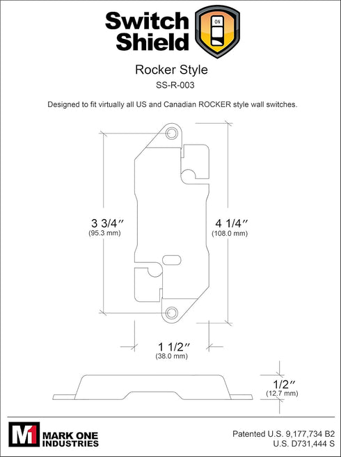 Clear Light Switch Guards, 6 - pack | Rocker Style | Security, Circuit and Child Protection for Indoor/Outdoor Wall Plate Covers | For Home and Wo...