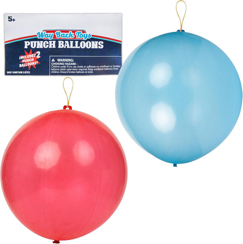 Way Back Toys Punch Balloon Set of 2, Novelty Family Fun Game for Ages 5 and up...