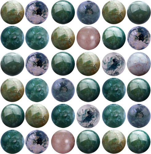 Natural Stone Beads 100pcs 6mm India Agate Round Genuine Real Stone Beading Loose Gemstone Hole Size 1mm DIY Smooth Beads for Bracelet Necklace Ea...