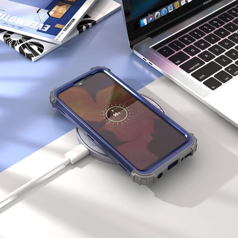 IDweel for Galaxy A10E Case with Tempered Glass Screen Protector, for Galaxy A10E, Hybrid 3 in 1 Shockproof Slim Heavy Duty Protection Hard PC Cov...