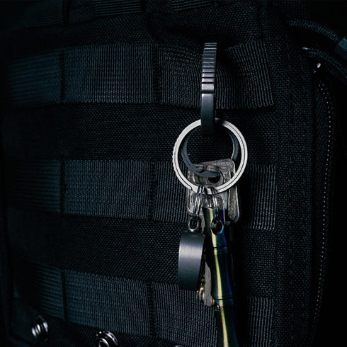 FEGVE Key Ring, Titanium Side Pushing Key Rings Keychain Rings Small Split Keyrings for Men (Grey-8pcs)...