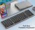 MoKo Foldable Bluetooth Keyboard, Multi-Device Folding Wireless Keyboard with Number Pad, Portable Keyboard for Laptop Tablet Phone, USB-C Recharg...