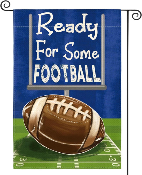 AVOIN colorlife Ready For Some Football Garden Flag 12 x 18 Inch Double Sided, Sports Game Yard Outdoor Flag...