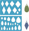 GORGECRAFT 2 Styles Teardrop Earring Template Reusable Diamond Jewelry Shape Templates Geometric Stencils Leather Earring Acrylic Cutting Stencil ...