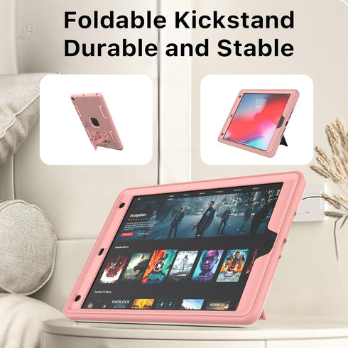 Case for iPad 9th/8th/7th Generation 2021/2020/2019 with Pencil Holder, Slim Heavy Duty Shockproof Rugged High Impact Protective Case for iPad 10....