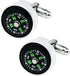 Actural Working Compass Cufflinks for Men In Gift Case Round Funny Men's Cufflinks Jewelry for Wedding Party Business Birthday Anniversary Dress...