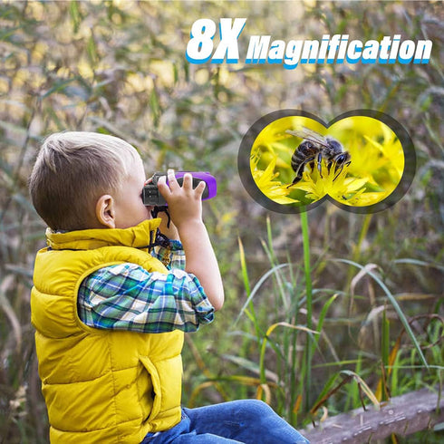 3-8 Years Old Girl Easter Gifts, VNVDFLM Compact Binoculars for Kids Yard Toys, for Girls Age 4-10 to Watching Birds, Telescope Gifts for 10 Years...