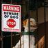Beware of Dog Warning Sign 2 Pack, Dogs In Yard, Stop, Keep Gate Closed Sign, 12x8 Inch Rust Free Aluminum Metal, Beware of Dog Signs for Fence, E...