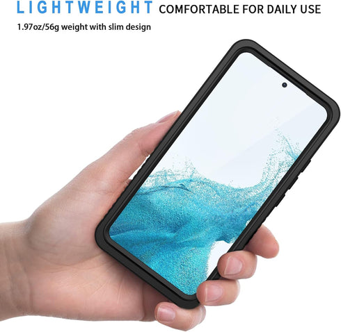 Lanhiem for Samsung Galaxy S22 Case, IP68 Waterproof Dustproof with Built-in Screen Protector, Heavy Duty Full Body Protective Phone Case for Sams...