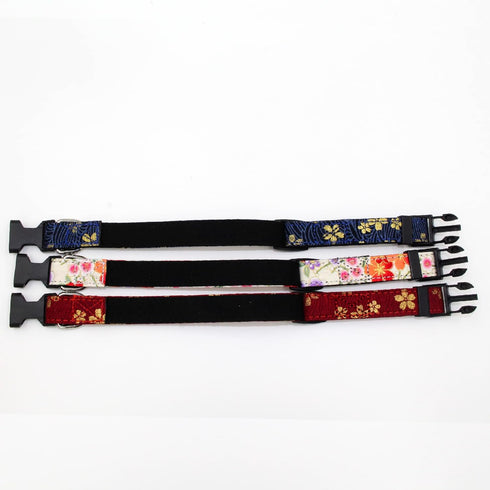 Cute Flower Dog Collars, Cotton Designer Dogs Collar for Girl Female Cats Puppy Small Medium Large Dogs (L, Flower Red)...