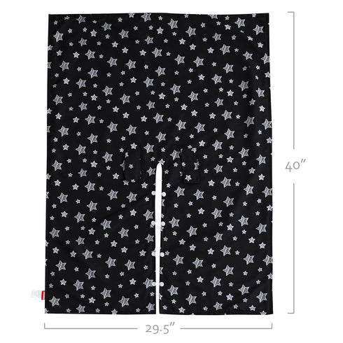 Baby Car Seat Cover for Babies, Opening Black Star Minky Carseat Canopy for Boys Girls, Multiuse Cover for Infant Carseat/Baby Carrier/Stroller/Nu...