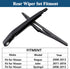 Rear Windshield Wiper Arm & Wiper Blade Set for Nissan Rogue 2008-2013,Juke 2011-2016,Nissan Qashqai 2008-2013 Rear Windshield Back Wiper Arm Blad...