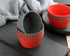 12 Pack Reusable Nonstick Jumbo Silicone Baking Cups, Cupcake and Muffin Liners, 3.8 Inch Large Size, Red and Gray Colors, Round...
