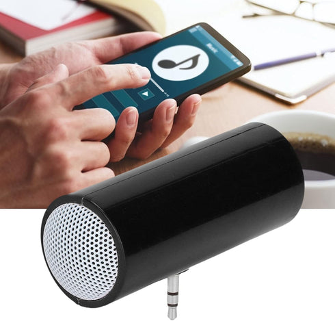 Portable Speaker, 3.5 mm Jack Stereo Battery Powered Wireless Plug in Speaker, Mini Portable Speaker for Mobile Phones and Tablets, (Black)...