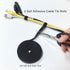 273PCS Cable Management Kit, 4 Cable Split Sleeves,9 Cable Holder,38 Cord Clips, 2 Roll Fastening Tape, 10 Adhesive Wall Cable Tie,10 Reusable Cab...