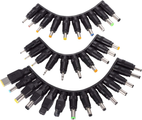Universal 34pcs DC Connectors Plug Kit DC Power Adapter Connector, 5.5 x 2.1mm female Base...