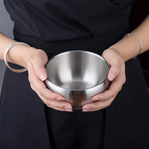 IMEEA Ice Cream Bowl Insulated Bowl 15oz Double Wall Soup Bowl SUS304 Stainless Steel Cereal Bowl, Set of 2...