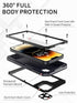 Unitedtime for iPhone 14 Pro Case Waterproof with Built-in Screen Protector Full Body Rugged Hard Silicone, Military Grade Shockproof Dustproof Pr...