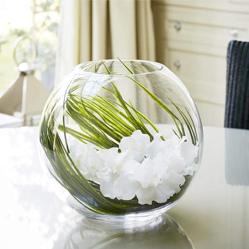 WGV Bowl Glass Vase, Diameter 6", Height 5", Open Width 4", (Multiple Sizes Choices) Clear Bubble Planter Terrarium Fish Bowl for Wedding Event Ho...
