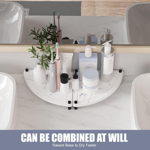 Sink Caddy Instant Dry Sink Organizer, Diatomite Stone Sink Tray, Fast Drying Stone Sink Organizer Kitchen Bathroom Countertop Minimalism...