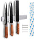 10 Inch Magnetic Knife Strip No Drilling - Upgraded Stainless Steel Magnetic Knife Holder for Wall with 3M Type, Magnet Knife Strip Bar Rack for K...