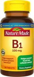 Nature Made Vitamin B1 100 mg, Dietary Supplement for Energy Metabolism Support, 100 Tablets, 100 Day Supply...