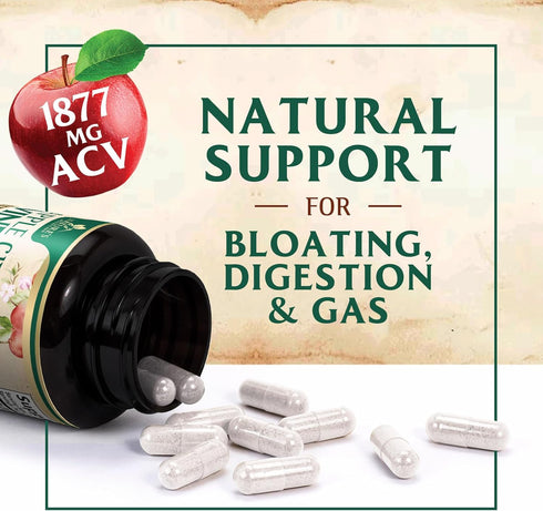 Apple Cider Vinegar Capsules 1877mg - Extra Strength Detox & Cleanse with Vitamin D & Zinc - Premium ACV Pills with Joint Natural Digestion & Immu...
