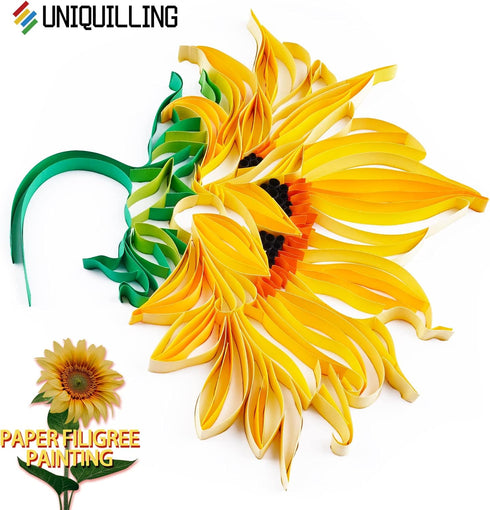 Uniquilling Quilling Kit Paper Quilling Kit for Adults Beginner, Handmade DIY Craft Quilling Paper Filigree Painting Kit Tools, Home Room Wall Art...