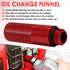 Extended Run Gas Cap with Brass Hose Fitting, Mess Free Oil Change Funnel, Magnetic Oil Dipstick Upgrade Red Aluminum for Honda EU3000i EU2000i EU...