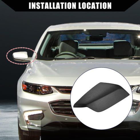 No.84026842 Car Rearview Mirror Cover Cap for Chevrolet Malibu 2016-2017 / Passenger Right Side/Rearview Mirror Housing/Plastic / 1 Pcs Matte Blac...