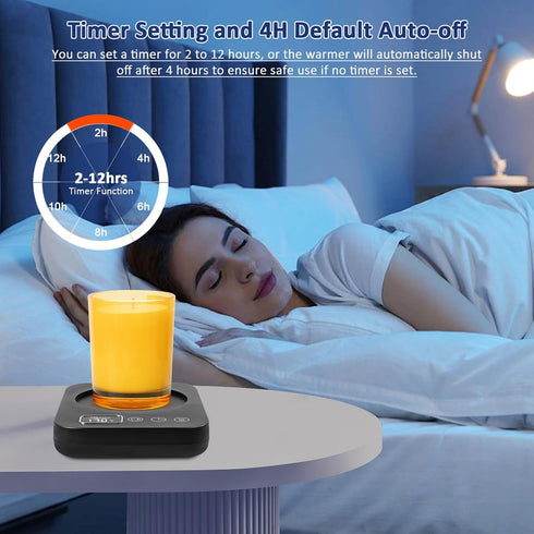 Coffee Mug Warmer - 30W Smart Coffee Mug Warmer for Desk with Temp display & 2-12H Timer, Auto Shut Off & Gravity Sensor Coffee Cup Warmer with 3 ...