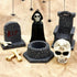Halloween Miniature Figurines - 18Pcs Resin Ghost Tombstones Skull Heads Scene Ornaments Halloween Garden Accessories Mini Halloween Decorations f...