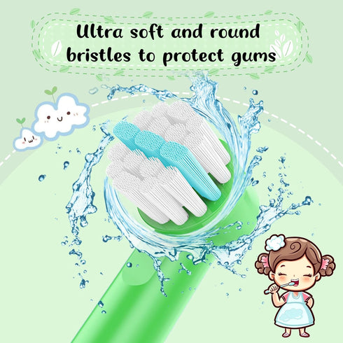 Kids Toothbrush Replacement Heads Compatible with Oral B Braun Electric Toothbrush, Soft Bristles and Small Heads for Sensitive Teeth and Gums of ...