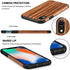 TENDLIN Compatible with iPhone XR Case Wood Grain Outside Design and Flexible TPU Silicone Hybrid Slim Case Compatible with iPhone XR (Red Sandalw...