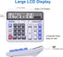 Comix Desktop Calculator Solar Battery Dual Power with 12-Digit Large LCD Display and Large Computer Keys Standard Function Calculator for Home Of...