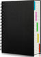 EUSOAR Notebook with Dividers, 1 Pack A5 5.5"x 8.3", 5 Subject, Hardcover College Ruled Paper 100gsm Thick, 120 Sheets/ 240 Pages, Notebooks & Wri...
