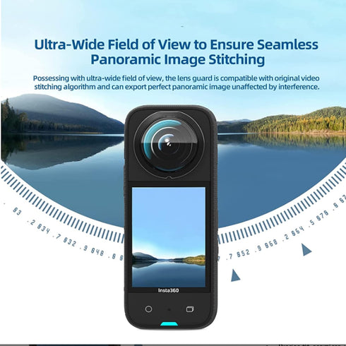 Sticky Lens Guards Compatible with Insta360 X3 / One X3, Panoramic Lens Protector Protective cover Lens Guards...