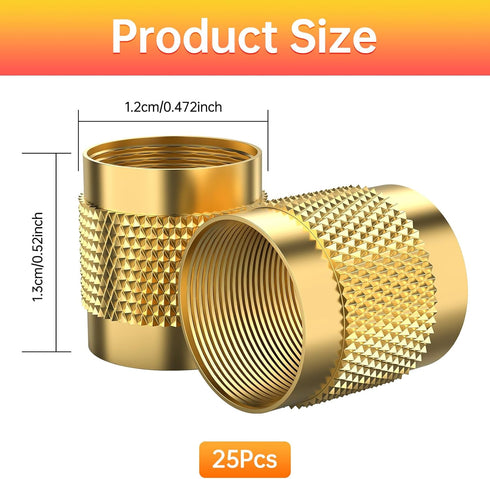 25 Pcs 1/4" Flare Cap, Round Brass W/Neoprene O Ring Seal, Plumbing, HVAC, Fittings & Valves Flare Tube Fittings Caps...