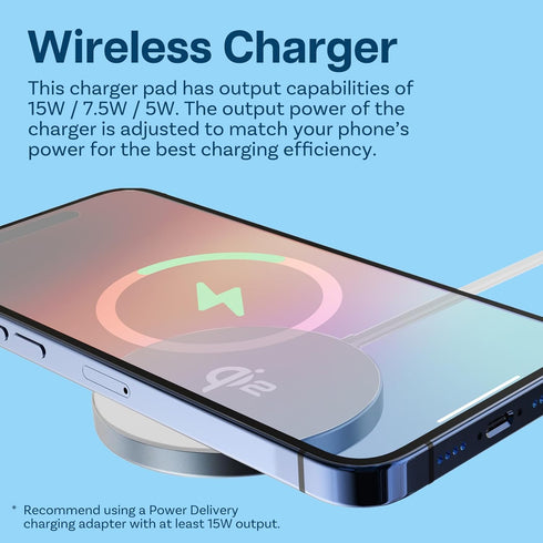 MMOBIEL Magnetic Wireless Charger 15W Qi2 Certified – Wireless Charging Pad for MagSafe iPhone and Samsung – Wireless Charging Station for AirPods...