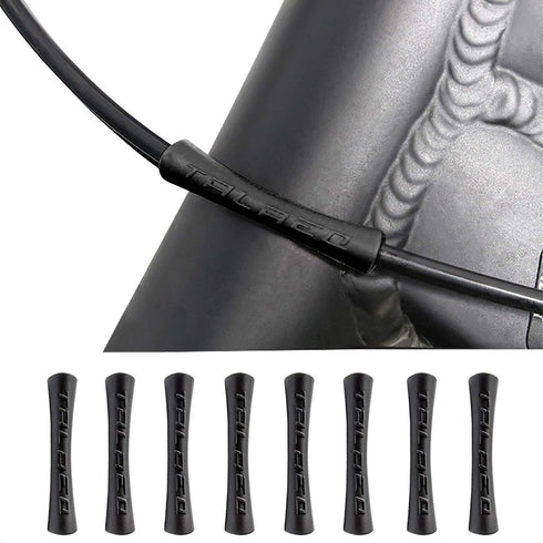8 Pieces Bicycle Brake Shift Line Cable Protective Sleeve Bike Frame Paintrubber Protector Rubber Pipe Guides Protection Cover for Mountain Road B...