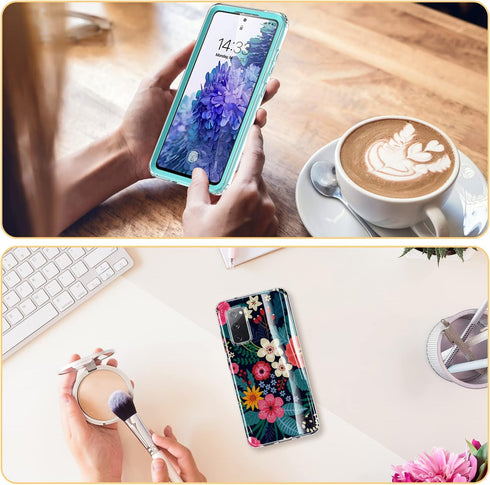 Esdot Compatible with Samsung Galaxy S20 FE Case with Built-in Screen Protector,with Fashionable Designs for Women Girls,Protective Phone Case for...