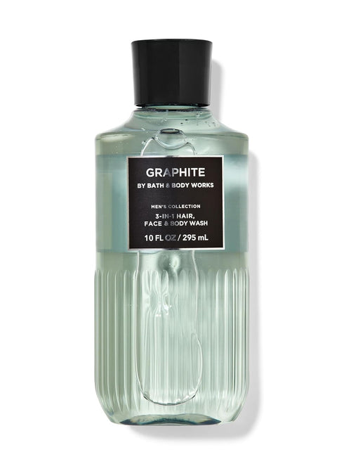 Bath and Body Works Men's Collection Graphite 3-in-1 Hair Face and Body Wash 10 Fluid Ounce...