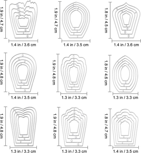 Healifty Cutting Dies Metal Stencil Template Mould for Album Scrapbooking Paper Card DIY Art Craft Decor (Nine Flowers Size S)...