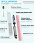 7AM2M Sonic Electric Toothbrush for Adults and Kids, with 6 Brush Heads, 5 Modes with 2 Minutes Build in Smart Timer, Roman Column Handle Design (...