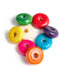 1000 Multicolor Round Rondelle Disc Wood Beads 10mm x 4mm with 3.2mm Hole...