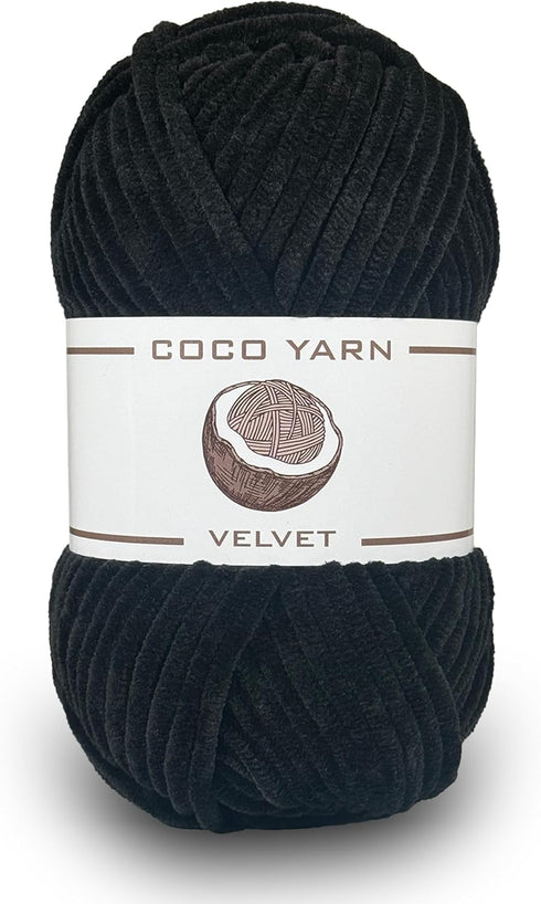 Velvet Yarn for Crocheting – CocoYarn - Chenille Chunky Yarn for Hand Knitting, Fluffy Soft Plush Jumbo Amigurum Super Bulky Baby Blanket Yarn for...